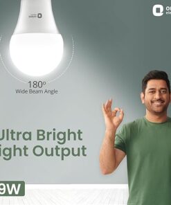 Alternative view of Orient Electric 9W High Glow LED bulb| 180-degree wide beam angle| Voltage surge protection up to 4 kV| 6500K, Cool White| B22d base| Made in India| Pack of 4