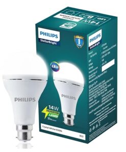 Philips 14W Emergency LED Bulb | Stellar Bright B22 Inverter LED Bulb for Power Cuts | Crystal White, Pack of 1