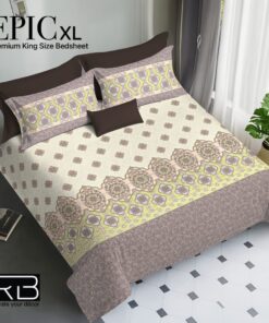 EPIC XL Boutique Collection Pure Cotton King Size Bedsheet by Rishaan Bedding