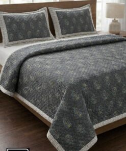 Mint Elegant Quilted Bedding Set for Double Bed