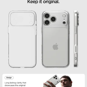 Alternative view of Spigen Back Cover for iPhone 17 Pro (Transparent, Shock Proof, Pack of: 1)