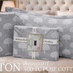 Alternative view of HILTON KING 👑 KING 108*108 JACQUARD PURE COTTON 400TC SOLID PREMIUM BEDSPREAD by RB 👑