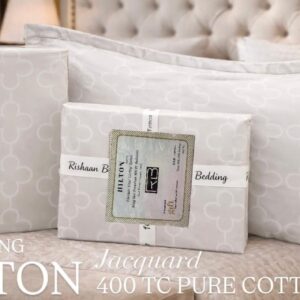 HILTON KING 👑 KING 108*108 JACQUARD PURE COTTON 400TC SOLID PREMIUM BEDSPREAD by RB 👑
