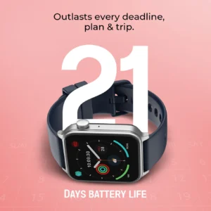 Alternative view of Noise Pulse Hyper, 21 Days Battery, 1.85 Display, AI Watch Faces,1 ATM Water Resistant Smartwatch (Denim Blue Strap, Regular)