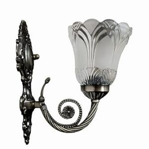 Alternative view of SINOMAN Traditional Wall Light Fixture Decorative Sconce with Glass Shade, Classic Lighting Fixture Perfect for Bedroom, Living Room, Hallway, Corridors,Entryways (Single) (with Bulb)