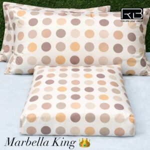 Alternative view of MARBELLA KING 👑 108*108 BEDSHEET SET(1+2)