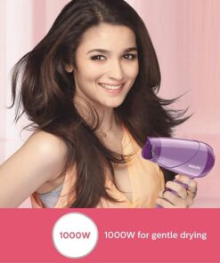 Philips India's No.1 Hair Styling Brand -Hair Dryer 1000W |Blow Dry for Men & Women | 2 Heat Settings| ThermoProtect tech |Travel-Friendly, Quick Dry, Frizz Control | For Indian Hair |HP8100/46 Purple