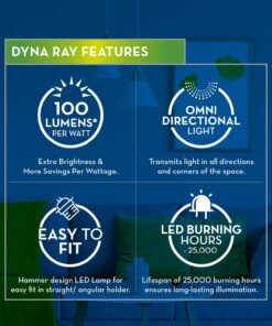 Alternative view of Crompton Dynaray Higher-Wattage LED Bulb 40W Cool Day Light | Pack of 1 | B22 Base, 4000 lm, Extra-Bright with Surge Protection