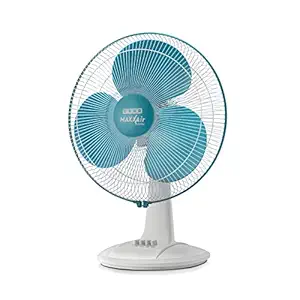 Alternative view of USHA Maxx Air Ultra Table Fan | 400MM Sweep Size | 1350_RPM | Aerodynamic Blade Design for High Air Delivery | Corrosion Protection with Plastic Blades | 3 Speed Settings | Light Blue