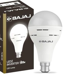 Bajaj LEDZ Inverter LED Lamp 20W B22 | 5 Star Rated | Surge Protection, Wide Voltage Range, Energy Efficient (Pack of 1, White)