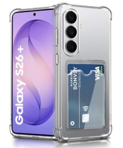 Alternative view of WOW IMAGINE Transparent Back Case for Samsung Galaxy S26 Plus 5G 2026 | Flexible Built-in Slim Card Pockets Wallet | 360° Camera Protection TPU | Soft Silicone Mobile Cover - Transparent Visit the WOW IMAGINE Store