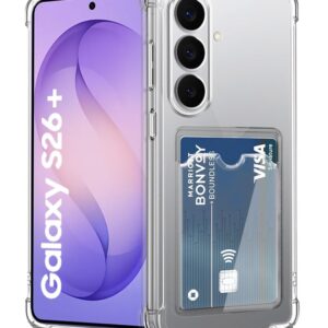 Alternative view of WOW IMAGINE Transparent Back Case for Samsung Galaxy S26 Plus 5G 2026 | Flexible Built-in Slim Card Pockets Wallet | 360° Camera Protection TPU | Soft Silicone Mobile Cover - Transparent Visit the WOW IMAGINE Store