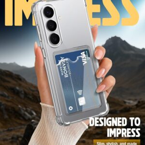 WOW IMAGINE Transparent Back Case for Samsung Galaxy S26 Plus 5G 2026 | Flexible Built-in Slim Card Pockets Wallet | 360° Camera Protection TPU | Soft Silicone Mobile Cover - Transparent Visit the WOW IMAGINE Store