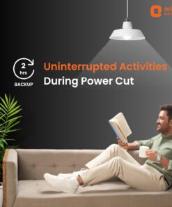 Alternative view of Orient Electric 12W Rechargeable Emergency LED bulb| Inverter Bulb for home with 2 hours battery backup| Up to 4 kV surge protection| 6500K, Cool White, B22d base| Over charging Protection| Pack of 1