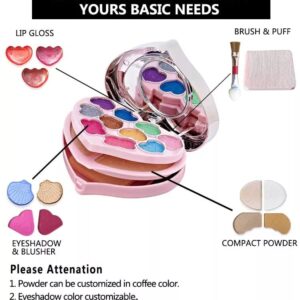 Alternative view of Makeup Kit For Girls Full Kit Eye Shadow Lip Gloss Mirror Contour Powder Combination Palette Random-Design Random-Color Pack Of 1