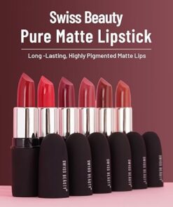 Alternative view of Swiss Beauty Pure Matte Creamy Lipstick | Non-drying, Highly pigmented Lipstick | Shade- Coffee, 3.8gm|