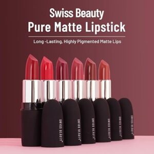 Alternative view of Swiss Beauty Pure Matte Creamy Lipstick | Non-drying, Highly pigmented Lipstick | Shade- Coffee, 3.8gm|