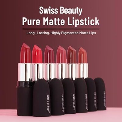 Swiss Beauty Pure Matte Creamy Lipstick | Non-drying, Highly pigmented Lipstick | Shade- Coffee, 3.8gm|