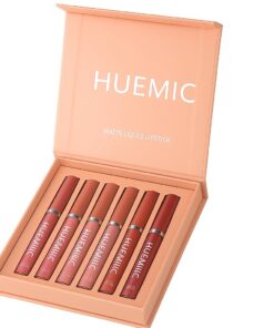 6Pcs Matte Liquid Lipstick Set for Girls & Women, 24 Hours Long Lasting Waterproof Nude & Dark Red Lip Gloss Makeup Gift Kits_A