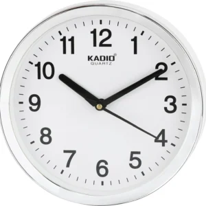 Alternative view of Kadio Analog 20 cm X 20 cm Wall Clock (White, With Glass, Standard)