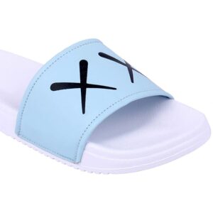 PERY-PAO Mens Stylish Sliders Sky Blue, Grey, Brown, White, Green Boys Slippers