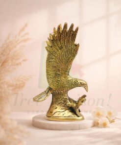 Alternative view of Vastu Brass Eagle Statue | Size-5 X 8 X 15 Cm | 550 g Weight Approx. | Home Decor Statue | Vastu Idol for Home & Office | Vastu 3D Remedy | Zonal Placement -South-WEST