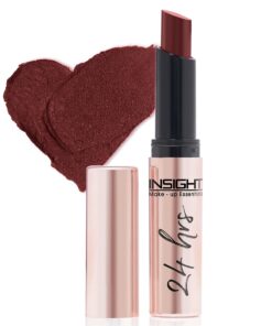 INSIGHT 24 Hrs Non-Transfer Matte Lipstick | Lightweight, Highly Pigmented, Long Wear | Kiss Proof & Smudge Proof | With Vitamin E & Jojoba Oil | Vegan, Toxin Free | Shade 11 - Red Seeker (3g)