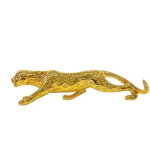 Alternative view of Zykaar Creative Leopard Statue, Lucky Fengshui Jaguar/Cheetah Gift for Car, Office & Home|Leopard Panther Jaguar Brass Showpiece|Decorative Product Table Showpiece|Animal Figurine|Pack of 1 (27 cm)
