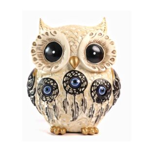 The Spiritual Living Owl Statue for Good Luck II Aesthetic Resin Owl Art Figure Showpiece II 3.5 Inch II Feng Shui & Vastu II Evil Eye II Showpiece for Home Decor II