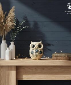 Alternative view of The Spiritual Living Owl Statue for Good Luck II Aesthetic Resin Owl Art Figure Showpiece II 3.5 Inch II Feng Shui & Vastu II Evil Eye II Showpiece for Home Decor II