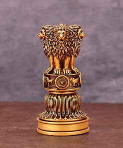 Artarium Handcrafted Ashoka Ashok Pillar Idol Pillar Statue Showpiece for Car Dashboard Home Office Decor Table Showpiece Corporate Gifting (4 Inch, Antique)