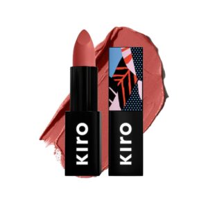 Kiro Moist Matte Lipstick - Dusky Peach (Nude Coral), 4.2g | Super-Pigmented, Long-Lasting, Moisturizing, Non-Drying, Non-Feathering, Smudge Proof | Skin Care Infused with Natural Oils