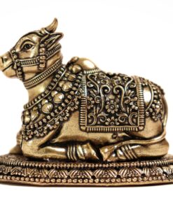 The Spiritual Living Pure Brass Nandi | 2.5 Inch - 80 Grams | Nandi Statue | Nandi Idol Small Size | Nandi Idol Brass Small | Nandi Ji Murti | Nandi for Shivling | Antique | Ideal for Gifting |