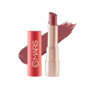 MARS Creamy Matte Long Lasting Lipstick for Women | Creamy Lipstick | Single Swipe Application | Smooth & Light Weight (3.2 gm) (04-Dandiya Explosion)