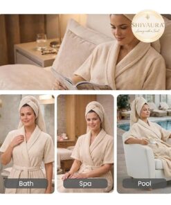 SHIVAURA Luxury Plush Unisex Bath Robe