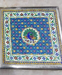 16 by 16 multi colour meenakari work done  bajot
