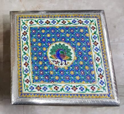 16 by 16 multi colour meenakari work done  bajot