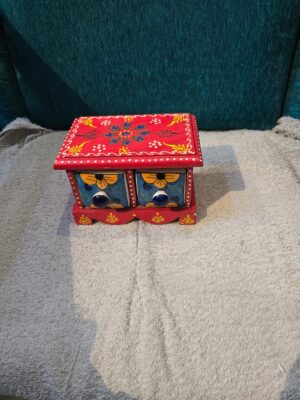 Pottery drawer organiser with hand painted work 2 drawer - COMBO