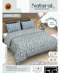 Alternative view of NATURAL XL Premium Ajrak Series Bedsheet by RB