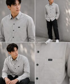 Premium G-STAR Light Grey Cotton Casual Shirt for Men – Full Sleeve | M to XXL