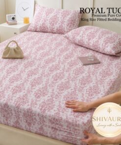 Royal Tuck 300TC King Size Fitted Bedding Set by Shivaura