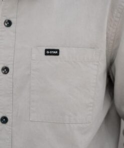 Alternative view of Premium G-STAR Light Grey Cotton Casual Shirt for Men – Full Sleeve | M to XXL