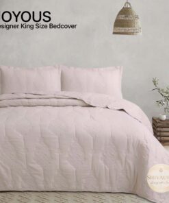 Alternative view of SHIVAURA Joyous Solid King Size Quilted Bedcover with 2 Pillow Covers