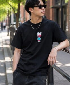 Alternative view of Men's Premium Black Streetwear Graphic T-Shirt – Quirky Cartoon Print Edition