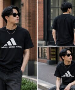 Adidas Men's Premium Cotton Graphic T-Shirt – Black Performance Edition