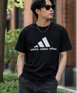 Alternative view of Adidas Men's Premium Cotton Graphic T-Shirt – Black Performance Edition
