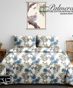 Alternative view of PALMERA Premium King Size Pure Cotton Bedsheet Set – Nature Inspired Prints