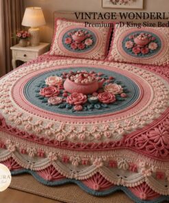 Alternative view of Premium Vintage Wonderlust 7D King Size Bedsheet with 2 Pillow Covers | Glace Cotton by SHIVAURA