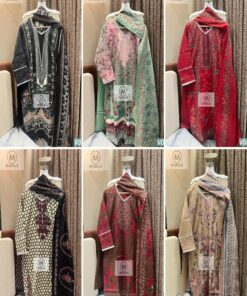 Premium Maria.B Stitch Printed Cotton Stitched Suit Set with Cotton Dupatta for Women