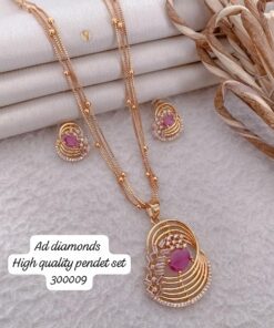 Alternative view of Premium Hot Sailing Pendant Set – High Gold Finish New Design